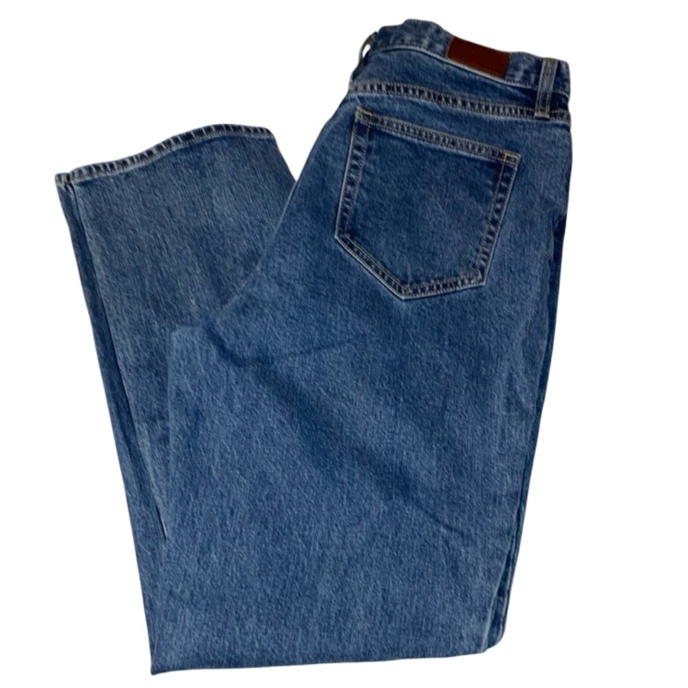 Lands’ End High Rise Straight Blue Jeans Women’s Size 12